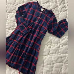Crewcuts flannel Plaid Button-Up Dress